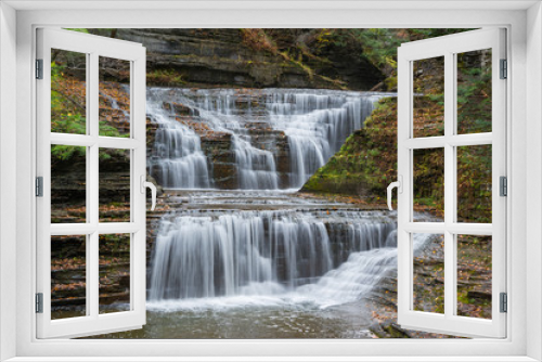 Fototapeta Naklejka Na Ścianę Okno 3D - Buttermilk Falls in Upstate New York 