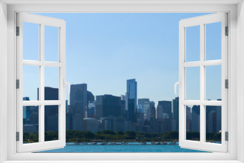 Fototapeta Naklejka Na Ścianę Okno 3D - chicago skyline 02