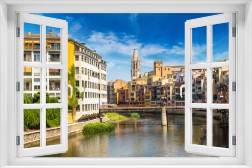 Fototapeta Naklejka Na Ścianę Okno 3D - Colorful houses in Girona