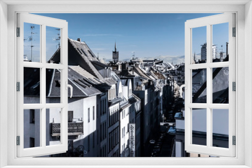 Fototapeta Naklejka Na Ścianę Okno 3D - Strasbourg street infrared view, cityscape