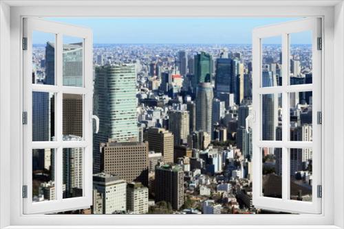 Fototapeta Naklejka Na Ścianę Okno 3D - 東京・都市風景