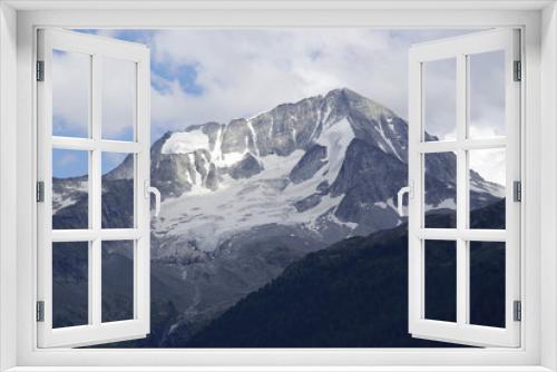 Fototapeta Naklejka Na Ścianę Okno 3D - View of Mount Colllalto (Hochgall) from Rein in Taufers.