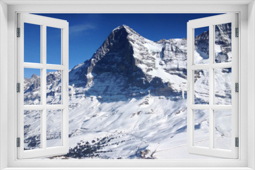 Fototapeta Naklejka Na Ścianę Okno 3D - Eiger Nordwand