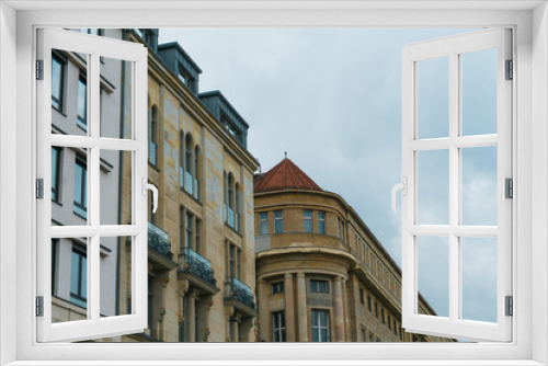 Fototapeta Naklejka Na Ścianę Okno 3D - white and orange luxury houses