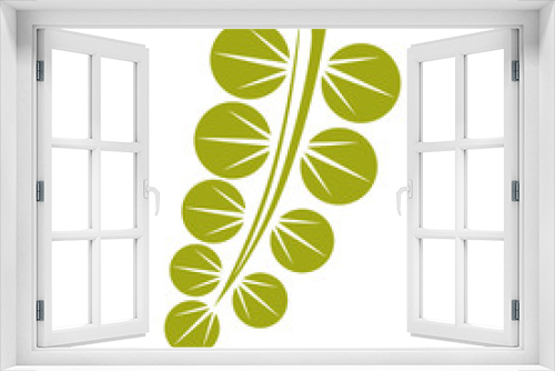 Fototapeta Naklejka Na Ścianę Okno 3D - Spring leaf simple vector icon, nature and gardening theme illus