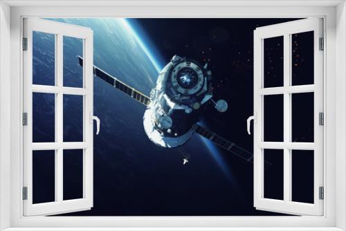 Fototapeta Naklejka Na Ścianę Okno 3D - Spacecraft. Cosmic art, science fiction wallpaper. Beauty of deep space. Billions of galaxies in the universe. Elements of this image furnished by NASA