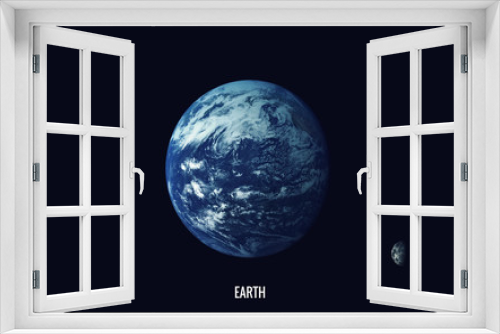 Fototapeta Naklejka Na Ścianę Okno 3D - Earth and moon. Elements of this image furnished by NASA