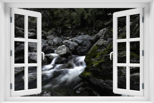 Fototapeta Naklejka Na Ścianę Okno 3D - Riverbed with waterfall