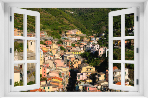 Riomaggiore, famoso paese della Liguria, italia