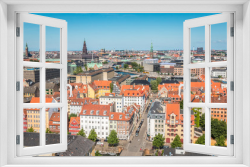 Fototapeta Naklejka Na Ścianę Okno 3D - Panoramic view of Copenhagen in Denmark