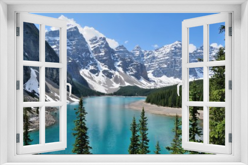 Fototapeta Naklejka Na Ścianę Okno 3D - Lake Moraine Banff Nationalpark Kanada