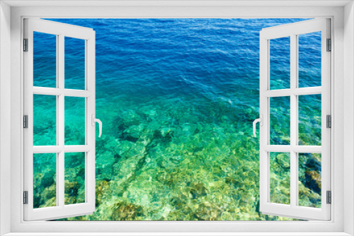 Fototapeta Naklejka Na Ścianę Okno 3D - Sea Ocean Blue Water Clear Background