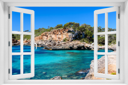 Fototapeta Naklejka Na Ścianę Okno 3D - Calo Des Moro - beautiful bay of Mallorca, Spain