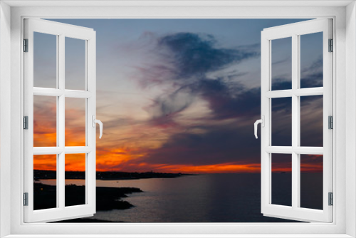 Fototapeta Naklejka Na Ścianę Okno 3D - Beautiful sunset in Polignano a Mare