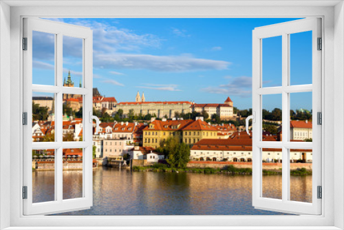 Fototapeta Naklejka Na Ścianę Okno 3D - Old Prague from across Vlata river