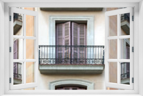 Fototapeta Naklejka Na Ścianę Okno 3D - Spanish facade