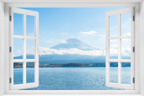 Fototapeta Naklejka Na Ścianę Okno 3D - Mountain Fuji San at  Kawaguchiko Lake.