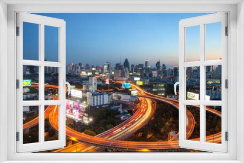 Fototapeta Naklejka Na Ścianę Okno 3D - Bangkok cityscape sunset