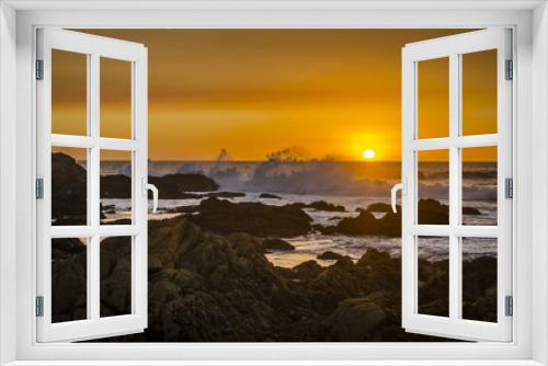 Fototapeta Naklejka Na Ścianę Okno 3D - Sunset Waves