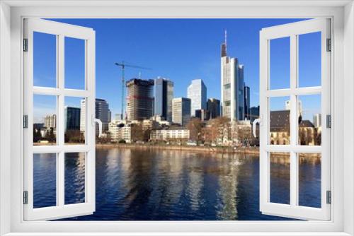 Fototapeta Naklejka Na Ścianę Okno 3D - Skyline in Frankfurt am Main (Hessen)