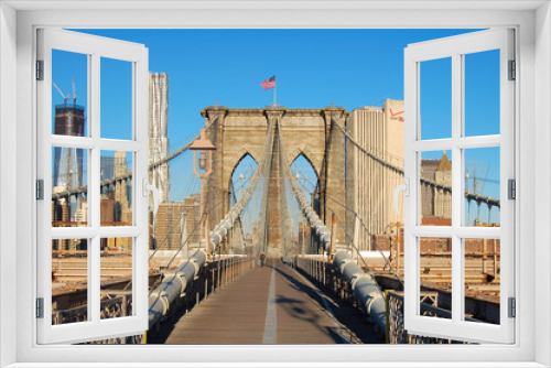 Fototapeta Naklejka Na Ścianę Okno 3D - Brooklyn Bridge in New York City