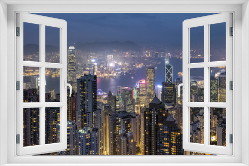 Fototapeta Naklejka Na Ścianę Okno 3D - Victoria harbor : Hong Kong