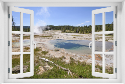 Fototapeta Naklejka Na Ścianę Okno 3D - Thermal Basin Panorama