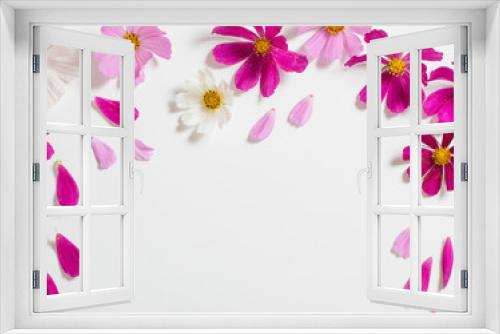 Fototapeta Naklejka Na Ścianę Okno 3D - flowers on white background