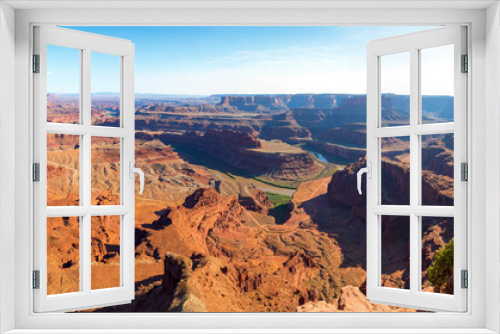 Fototapeta Naklejka Na Ścianę Okno 3D - Panoramic view of canyon at Dead Horse State Park