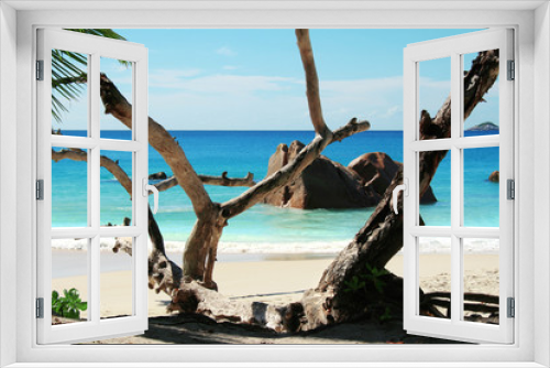 Fototapeta Naklejka Na Ścianę Okno 3D - strand auf den seychellen