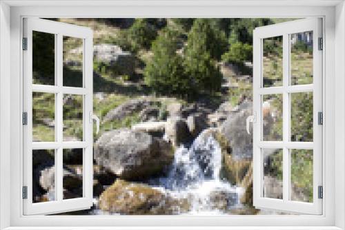 Fototapeta Naklejka Na Ścianę Okno 3D - stream between rocks in the middle of the mountains in Pyrenees, Spain