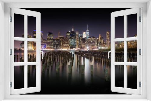 Fototapeta Naklejka Na Ścianę Okno 3D - Manhattan Financial District
