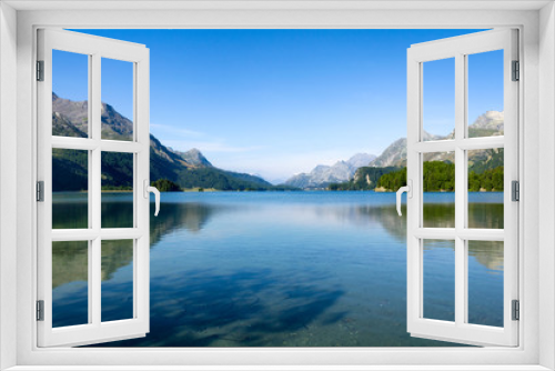 Fototapeta Naklejka Na Ścianę Okno 3D - Silsersee in der Schweiz