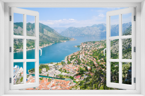 Fototapeta Naklejka Na Ścianę Okno 3D - The beautiful Bay of Kotor in Montenegro.