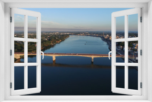 Fototapeta Naklejka Na Ścianę Okno 3D - Puente de la ciudad de Veracruz visto desde un dron 