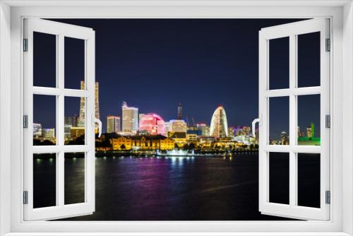 Fototapeta Naklejka Na Ścianę Okno 3D - modern city night view