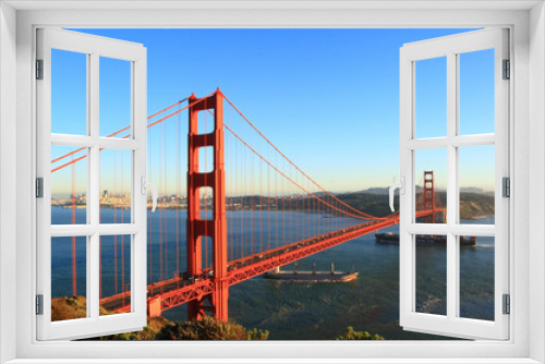 Fototapeta Naklejka Na Ścianę Okno 3D - Gloden gate bridge