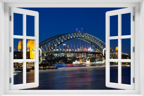 Fototapeta Naklejka Na Ścianę Okno 3D - Sydney Harbour Bridge at Dusk
