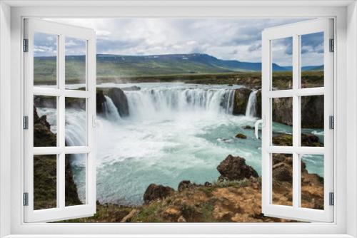 Fototapeta Naklejka Na Ścianę Okno 3D - Waterfall Godafoss on Iceland