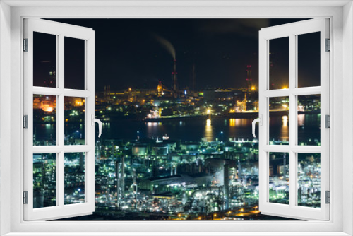 Fototapeta Naklejka Na Ścianę Okno 3D - Mizushima coastal industrial area in Japan