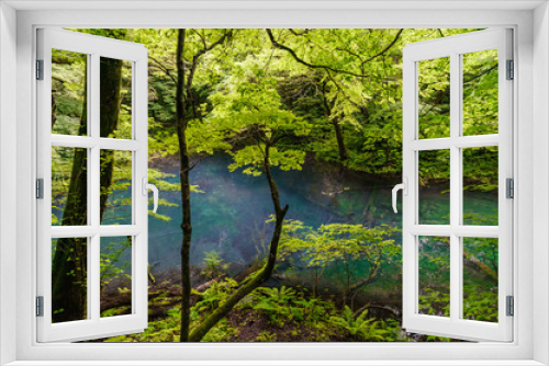 Fototapeta Naklejka Na Ścianę Okno 3D - japanese landscape - shirakami - juuniko - wakutsubo no ike - aomori