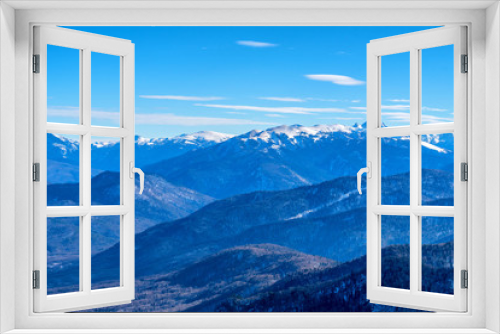 Fototapeta Naklejka Na Ścianę Okno 3D - Winter mountains panorama