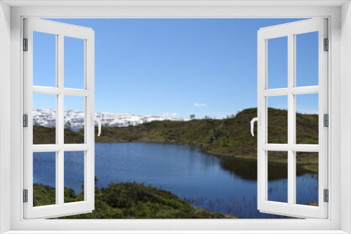 Fototapeta Naklejka Na Ścianę Okno 3D - Bergseepanorama bei Voss in Norwegen