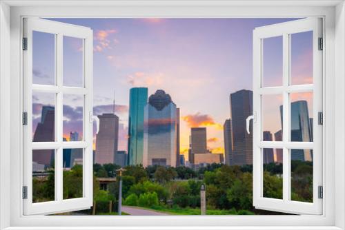 Fototapeta Naklejka Na Ścianę Okno 3D - Downtown Houston skyline