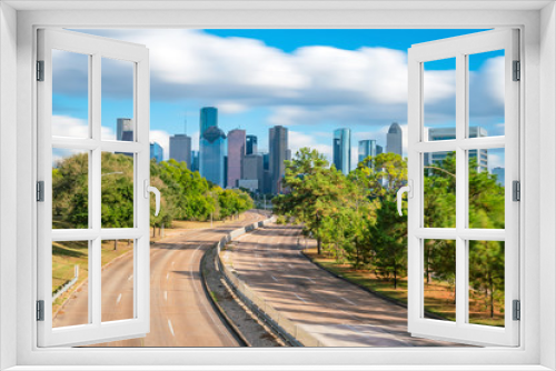 Fototapeta Naklejka Na Ścianę Okno 3D - Downtown Houston skyline