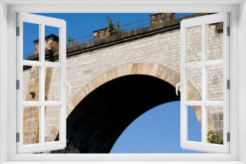 Fototapeta Naklejka Na Ścianę Okno 3D - Old railway bridge, Prague