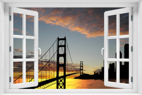 Fototapeta Naklejka Na Ścianę Okno 3D - Golden Gate bridge