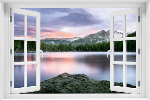 Fototapeta Naklejka Na Ścianę Okno 3D - Bear Lake Sunset at Rocky Mountain National Park