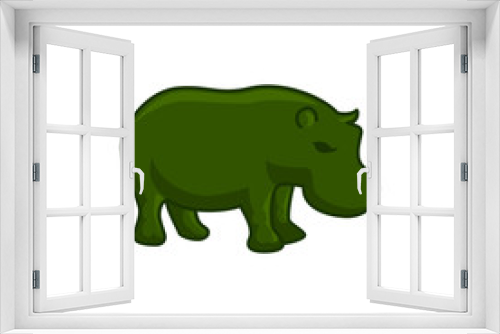 Fototapeta Naklejka Na Ścianę Okno 3D - hippopotamus icon illustration