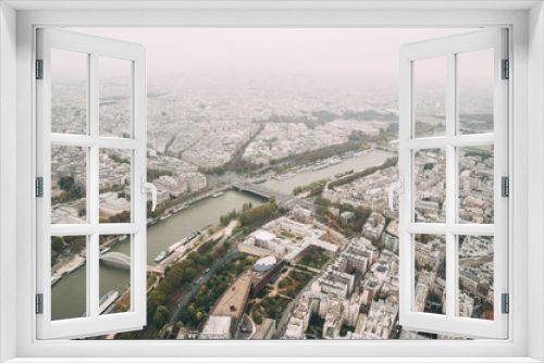 Fototapeta Naklejka Na Ścianę Okno 3D - Stunning breathtaking aerial view on Paris